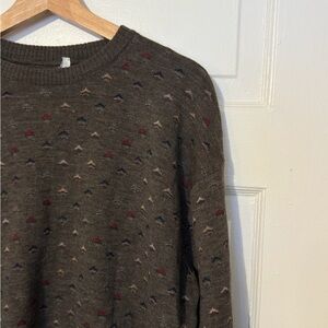 Brown Patterned Sweater